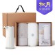 [송월타올] 디스펜서 기프트세트 07, 네츄럴코밍 40 타올 150gx2P + 웰세스 디스펜서 360ml 1P