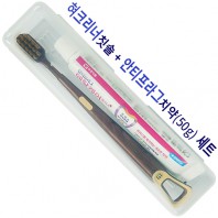혀크리너칫솔+안티프라그치약50g 세트