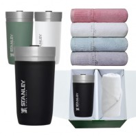 스탠리 고 진공 텀블러 블랙 영신타올 오마샤리프 웰빙 뱀부사 선물세트