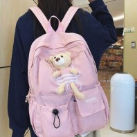 로페리아 멀티포켓 책가방 곰돌이 인형 백팩(0219535)