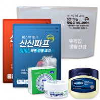 신신 구급함 구급키트 19호 (신신파프5매입 2팩 +안티푸라민30g +바세린 100ml)