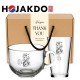 한국전통 K컬쳐 호작도 샤이닝 글라스컵 480ml 요거트볼 선물세트