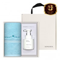송월 생활공작소 2P 세트 (스윗하트 하니 타올 1매 + 핸드워시 250ml 1개)