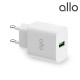 알로코리아 UC102QC 18W 핸드폰 휴대폰 USB 고속 충전기