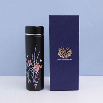 나빌레라 고급 난초문 자개 텀블러 500ml (명장 장춘철 作)