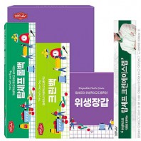 롤백 크린백 랩 정사각위생장갑 4종세트
