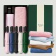라이트핏 블랙골드그립 3단수동 암막양우산+보송보송데일리 순면타올155g 우산타올 선물세트