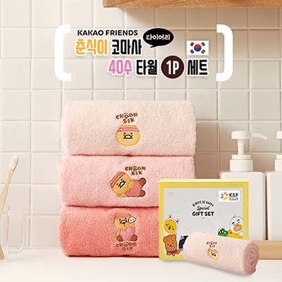 춘식이 코마사 40수 타월 1P세트