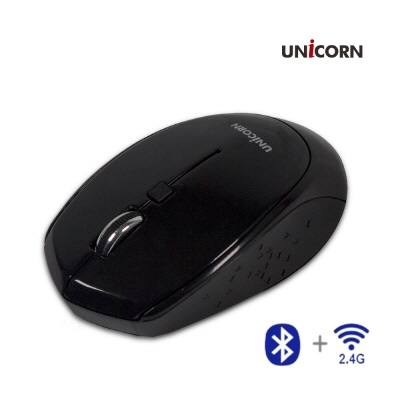 유니콘 무소음 무선마우스 블루투스 2.4GHz 양손사용 대칭형디자인 FX-350D