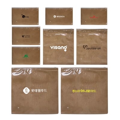 지퍼백/pvc+부직포/포장용지퍼백(4종)