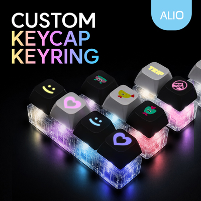 ALIO 커스텀 LED 라이팅 키캡 키링(LED로고인쇄)