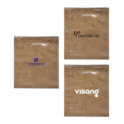 지퍼백/pvc+부직포/포장용지퍼백(M)